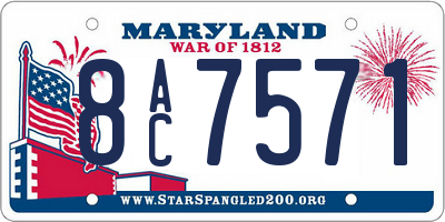 MD license plate 8AC7571