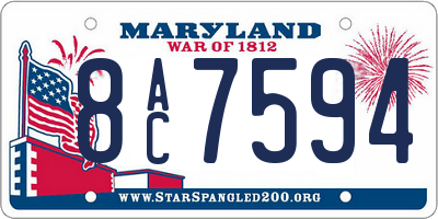 MD license plate 8AC7594