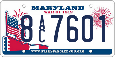 MD license plate 8AC7601