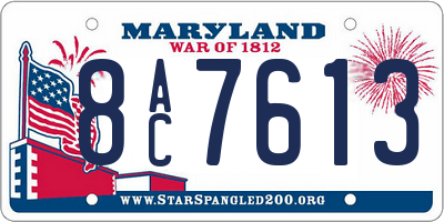 MD license plate 8AC7613
