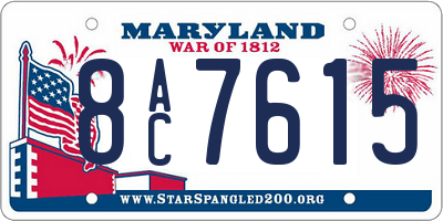 MD license plate 8AC7615