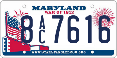 MD license plate 8AC7616
