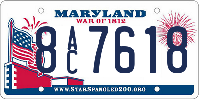 MD license plate 8AC7618