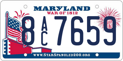 MD license plate 8AC7659