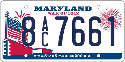 MD license plate 8AC7661