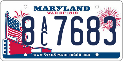 MD license plate 8AC7683