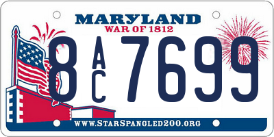 MD license plate 8AC7699