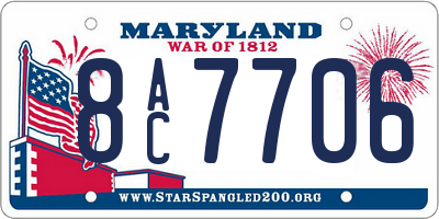 MD license plate 8AC7706