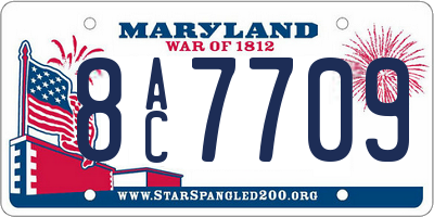 MD license plate 8AC7709
