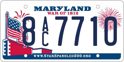 MD license plate 8AC7710