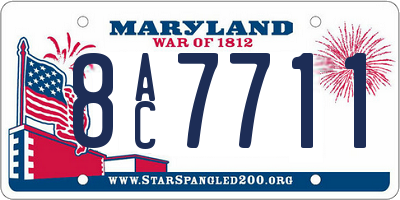MD license plate 8AC7711