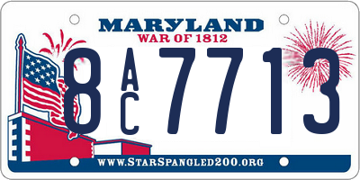 MD license plate 8AC7713