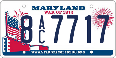 MD license plate 8AC7717