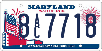 MD license plate 8AC7718