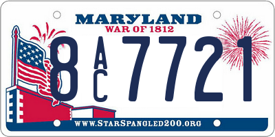 MD license plate 8AC7721