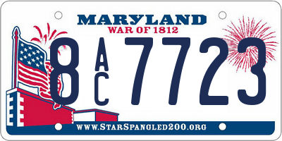 MD license plate 8AC7723