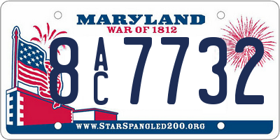 MD license plate 8AC7732