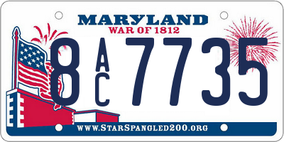 MD license plate 8AC7735