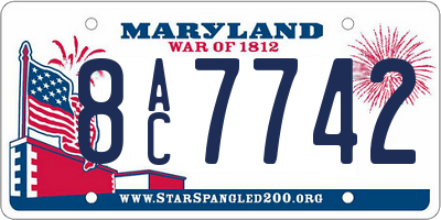 MD license plate 8AC7742
