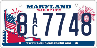 MD license plate 8AC7748