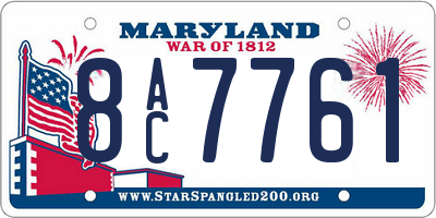 MD license plate 8AC7761