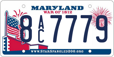 MD license plate 8AC7779