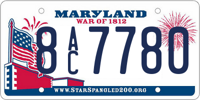 MD license plate 8AC7780