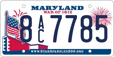 MD license plate 8AC7785