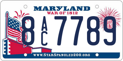 MD license plate 8AC7789