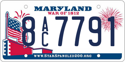 MD license plate 8AC7791