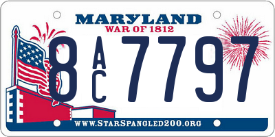 MD license plate 8AC7797
