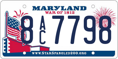MD license plate 8AC7798