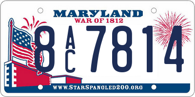 MD license plate 8AC7814