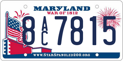 MD license plate 8AC7815