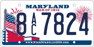 MD license plate 8AC7824