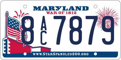 MD license plate 8AC7879