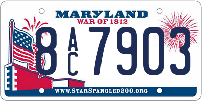 MD license plate 8AC7903