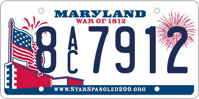 MD license plate 8AC7912
