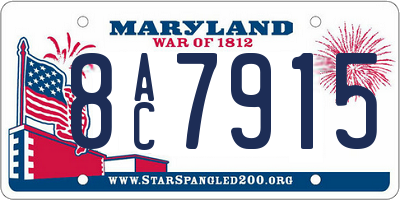 MD license plate 8AC7915