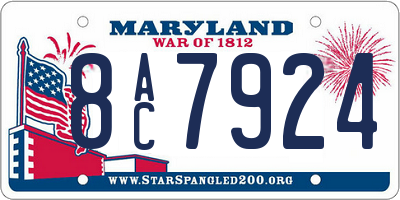 MD license plate 8AC7924