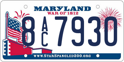 MD license plate 8AC7930