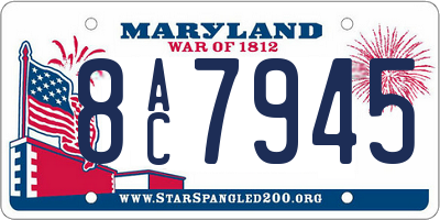 MD license plate 8AC7945