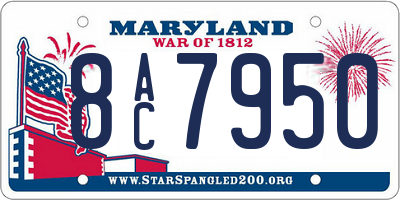 MD license plate 8AC7950