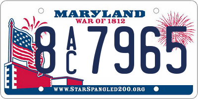 MD license plate 8AC7965