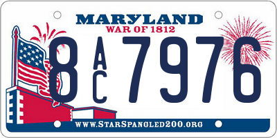 MD license plate 8AC7976