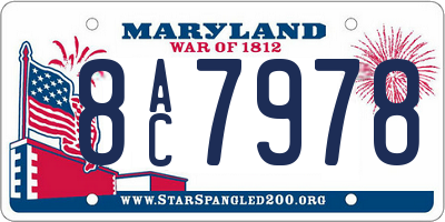 MD license plate 8AC7978