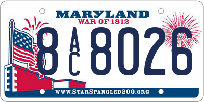 MD license plate 8AC8026