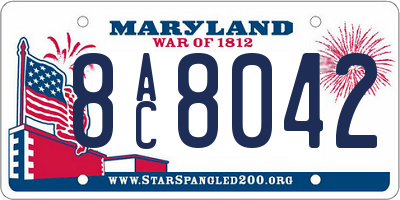 MD license plate 8AC8042