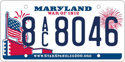 MD license plate 8AC8046