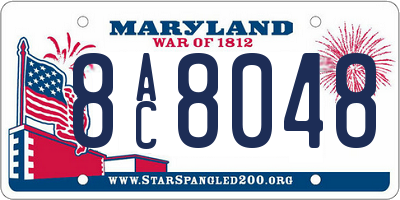 MD license plate 8AC8048